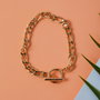 Heliophilia Silver Pulsera de Metal Dorada con Acabado Lacado